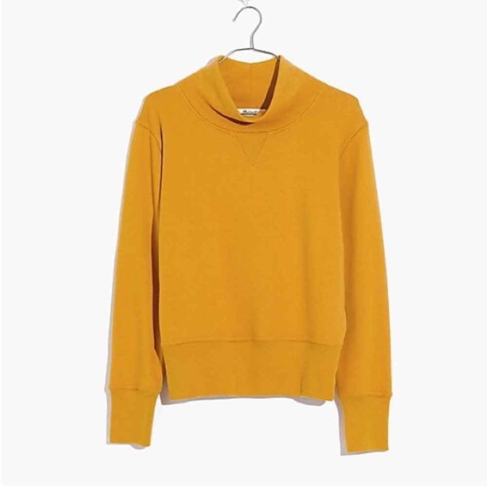 Madewell shrunken fit mustard yellow sweatshirt
